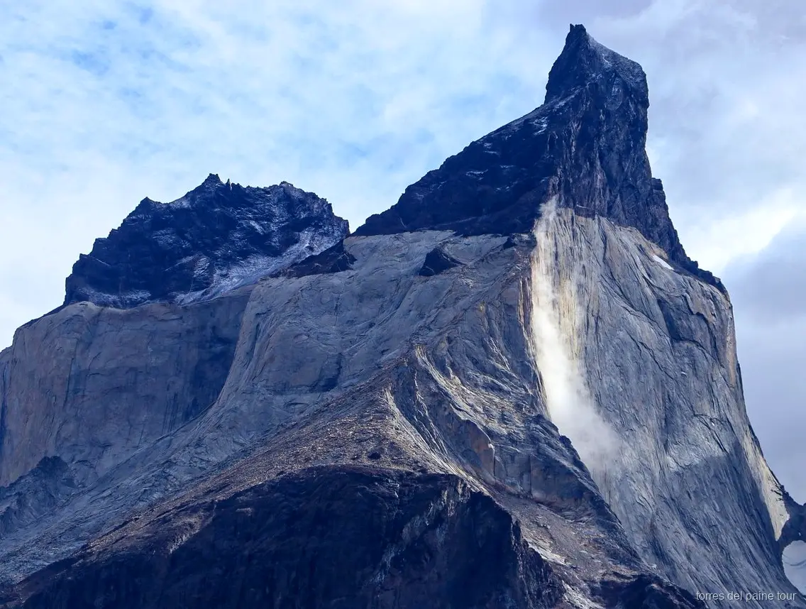Hikers on the trail to the Mirador del Valle Frances in Torres del Paine